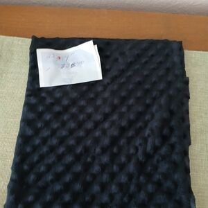 Plush Textured Minky Fabric Panel - Black